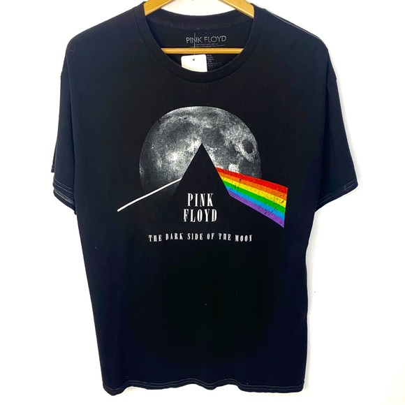 Pink Floyd The Dark Side Of The Moon Black Short Sleeve Graphic T Shirt Large - Picture 1 of 4